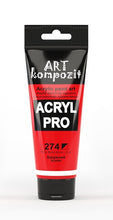 Load image into Gallery viewer, acrylic paint art kompozit, 75ml, 60 professional artist colours scarlet

