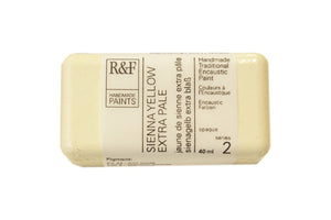 r & f encaustic paints 40 ml sienna yellow extra pale