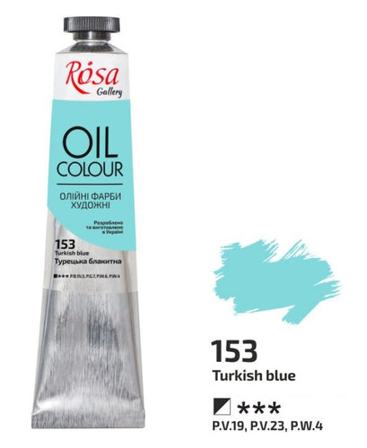 oil paint 45 ml tubes rosa gallery, professional artist colors, several colors turkish blue