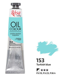 oil paint 45 ml tubes rosa gallery, professional artist colors, several colors turkish blue
