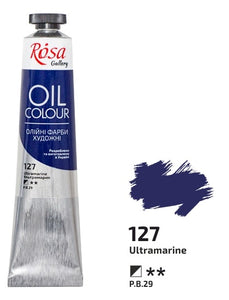 oil paint 45 ml tubes rosa gallery, professional artist colors, several colors ultramarine