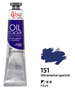 oil paint 45 ml tubes rosa gallery, professional artist colors, several colors ultramarine spectral
