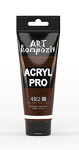 Load image into Gallery viewer, acrylic paint art kompozit, 75ml, 60 professional artist colours umber burnt
