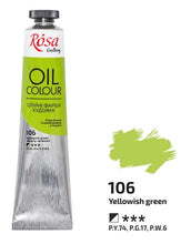 Load image into Gallery viewer, oil paint 45 ml tubes rosa gallery, professional artist colors, several colors yellow green
