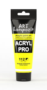 acrylic paint art kompozit, 75ml, 60 professional artist colours yellow lemon