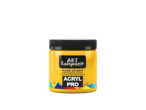 acrylic paint art kompozit, 430ml, professional artist colours yellow medium