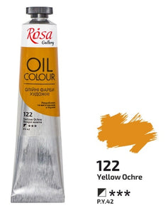 oil paint 45 ml tubes rosa gallery, professional artist colors, several colors yellow ochre