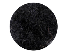 Load image into Gallery viewer, wool felting, roving, needle, natural fibers, rosa talent, 33 colours, 10 grams black
