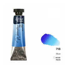 Load image into Gallery viewer, watercolour paint tubes 10ml, professional rosa gallery, clear &amp; vibrant colors blue
