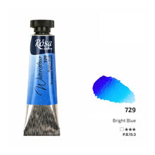 Load image into Gallery viewer, watercolour paint tubes 10ml, professional rosa gallery, clear &amp; vibrant colors bright blue
