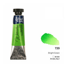 Load image into Gallery viewer, watercolour paint tubes 10ml, professional rosa gallery, clear &amp; vibrant colors bright green

