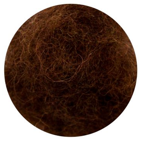 wool felting, roving, needle, natural fibers, rosa talent, 33 colours, 10 grams brown