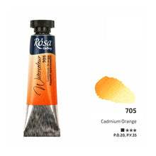 Load image into Gallery viewer, watercolour paint tubes 10ml, professional rosa gallery, clear &amp; vibrant colors cadmium orange
