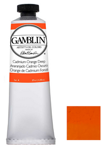 gamblin artist grade oil colors 37ml tubes cadmium orange deep #4