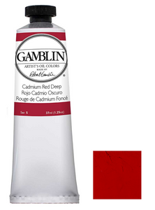gamblin artist grade oil colors 37ml tubes cadmium red deep #5