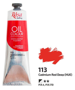 oil paint 100 ml tubes rosa gallery, professional artist colors, several colors cadmium red deep
