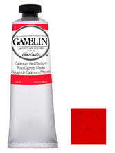 Load image into Gallery viewer, gamblin artist grade oil colors 37ml tubes cadmium red medium #5
