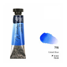 Load image into Gallery viewer, watercolour paint tubes 10ml, professional rosa gallery, clear &amp; vibrant colors cobalt blue
