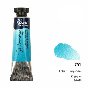 watercolour paint tubes 10ml, professional rosa gallery, clear & vibrant colors cobalt turquoise