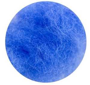 wool felting, roving, needle, natural fibers, rosa talent, 33 colours, 10 grams dark blue