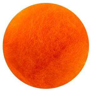 wool felting, roving, needle, natural fibers, rosa talent, 33 colours, 10 grams dark orange