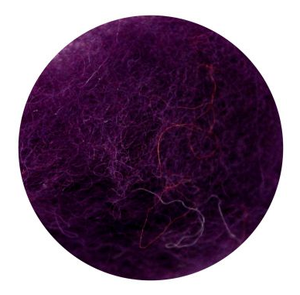 wool felting, roving, needle, natural fibers, rosa talent, 33 colours, 10 grams dark violet