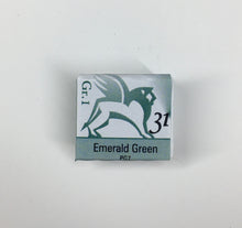 Load image into Gallery viewer, renesans watercolours aquarelle half pan 1,5 ml emerald green
