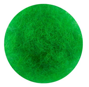 wool felting, roving, needle, natural fibers, rosa talent, 33 colours, 10 grams green