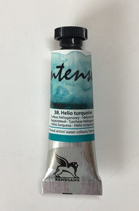renesans intense-water watercolours tube 15 ml helio turquoise