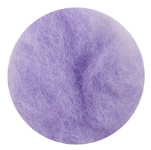 Load image into Gallery viewer, wool felting, roving, needle, natural fibers, rosa talent, 33 colours, 10 grams lavender
