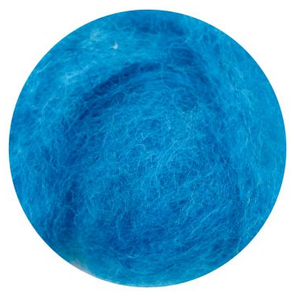 wool felting, roving, needle, natural fibers, rosa talent, 33 colours, 10 grams light blue