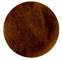 Load image into Gallery viewer, wool felting, roving, needle, natural fibers, rosa talent, 33 colours, 10 grams light brown
