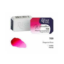 Load image into Gallery viewer, watercolor paint half pans, professional rosa gallery, clear &amp; vibrant colors
