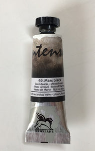 renesans intense-water watercolours tube 15 ml mars black
