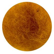 Load image into Gallery viewer, wool felting, roving, needle, natural fibers, rosa talent, 33 colours, 10 grams mustard
