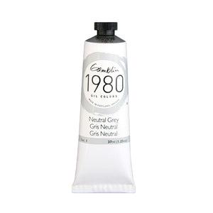 gamblin 1980 oil colors 37ml tubes neutral grey #1