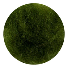 Load image into Gallery viewer, wool felting, roving, needle, natural fibers, rosa talent, 33 colours, 10 grams olive
