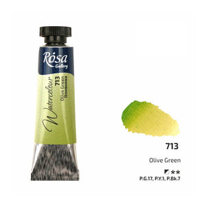 watercolour paint tubes 10ml, professional rosa gallery, clear & vibrant colors olive green