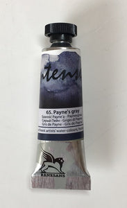 renesans intense-water watercolours tube 15 ml payne's grey