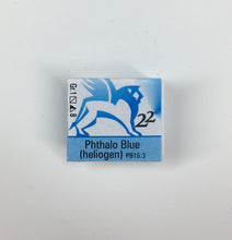 Load image into Gallery viewer, renesans watercolours aquarelle half pan 1,5 ml phthalo blue
