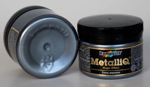 metalliq acrylic enamel, metallic colours 100g platinum