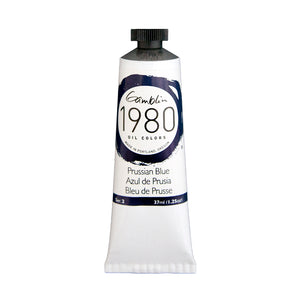 gamblin 1980 oil colors 37ml tubes prussian blue #2
