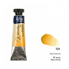 Load image into Gallery viewer, watercolour paint tubes 10ml, professional rosa gallery, clear &amp; vibrant colors raw sienna
