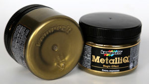 metalliq acrylic enamel, metallic colours 100g roman gold