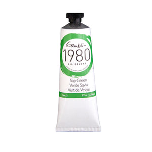 gamblin 1980 oil colors 37ml tubes sap green #2