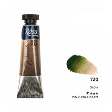 Load image into Gallery viewer, watercolour paint tubes 10ml, professional rosa gallery, clear &amp; vibrant colors sepia
