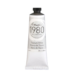 gamblin 1980 oil colors 37ml tubes titanium white #1