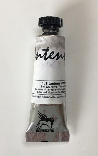 renesans intense-water watercolours tube 15 ml titanium white