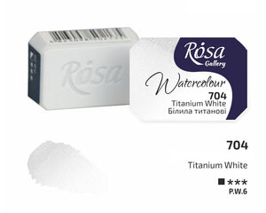 watercolor paint half pans, professional rosa gallery, clear & vibrant colors titanium white