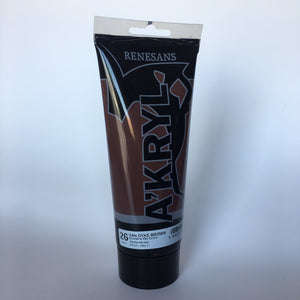 acrylic paint renesans a´kryl 200 ml van dyke brown